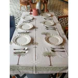 Jahan-e-Khushiyan Eco-Friendly Nonwoven <b>Table</b> <b>Cloth</b> Printed Rectangle and Square Design for Hotels - Product Image 3