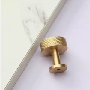 Vente chaude meubles matériel moleté armoire poignées garde-robe poignées et boutons laiton tiroir boutons pour commode placard porte - Product Image 5