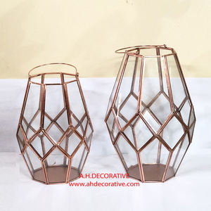 Linterna de vela de diseño hexagonal antiguo rústico de Metal para decoración de boda y fiesta portavelas hecho a mano para la venta - Product Image 5