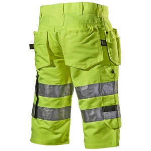 Pantalones Cortos de Trabajo de Seguridad para Hombre, de Lona, con Cintura Elástica, Reflectantes, de Alta Visibilidad, Estilo Cargo, Ropa de Trabajo de Seguridad OEM, Talla Personalizada - Product Image 6