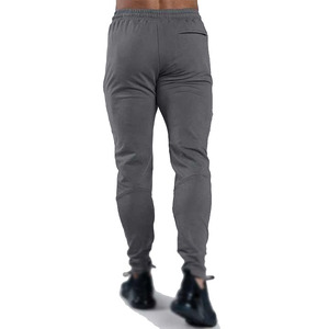 Pantalones Deportivos de Alta Calidad, Corte Ajustado, Lisos, con Bolsillos con Cremallera, Logotipo Personalizado, de Algodón y Poliéster para Gimnasio, para Hombre - Product Image 5