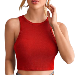 Camiseta sin mangas de algodón suave transpirable para mujer, chaleco de verano, fabricante OEM a granel, venta al por mayor, camiseta minimalista informal de moda diaria - Product Image 5