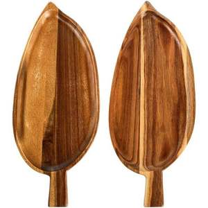 100% Assiette en bois Vaisselle Plateau en bois Ensemble Assiette en bois d'acacia ronde personnalisée au prix de gros - Product Image 2