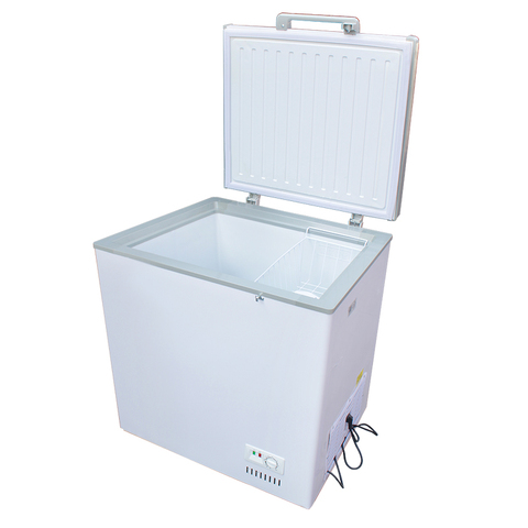Commercial Chest Freezer Top Open Single Door Ice Cream Display Deep Freezer with White Plastic Liner for Convenience Store
