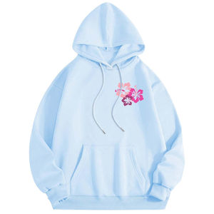 Sudadera con capucha bordada de jersey liso de alta calidad, logotipo personalizado, sudaderas con capucha bordadas superiores suaves y cómodas para adultos - Product Image 4