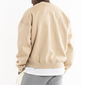 Vente en gros de haute qualité Slim Fit hommes Basics Sweatshirts 100% coton plaine sweat à col rond à vendre - Product Image 2