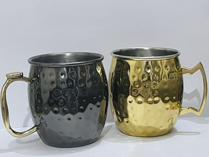 Mug de voyage droit en acier inoxydable avec design martelé, écologique, non inversé, couleur et logo personnalisables, couvercle pour la rentrée scolaire - Product Image 5