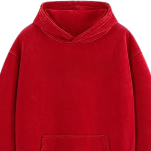 Sudadera con Capucha Vintage Roja Lavada al Ácido, Sudadera Holgada de Forro Polar Suave, Ropa de Calle, Moda de Invierno para Hombre y Mujer - Product Image 2