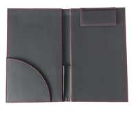 Accessoire d'affaires haut de gamme de luxe, porte-documents en cuir véritable de qualité supérieure, 10x5 pouces, logo personnalisé, hôtels, restaurants