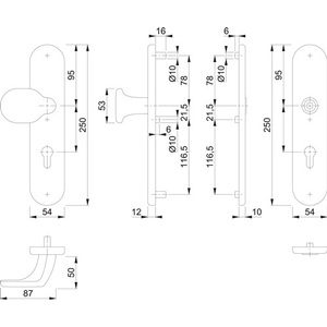 Aluminium F2 92 mm 67-77 mm HOPPE Schutzgarnitur 86G/3331/3310 Smart Blinds <b>Shades</b> & Shutters - Product Image 3