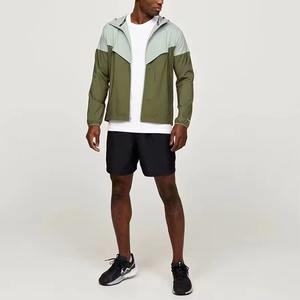 Ensemble de survêtement pour homme, deux pièces, coupe-vent personnalisé, short de sport et sweat à capuche zippé, ensemble de survêtement en nylon - Product Image 1