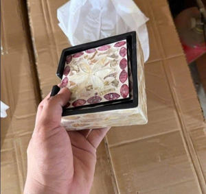 Sous-verre en nacre incrusté, sous-verre élégant pour la maison et les cadeaux - Product Image 1