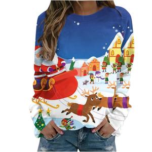 Personalizar Casual al por mayor de punto sudaderas con capucha 100% algodón con estilo 3D impreso sudaderas de alta calidad Streetwear para mujer - Product Image 2