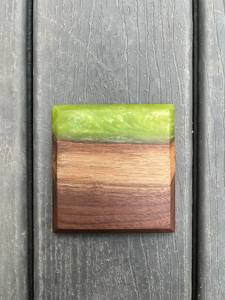 Posavasos de resina epoxi verde Nogal Marrón elegante forma cuadrada perfecto para bebidas de té accesorio de mesa decoración del hogar mejores precios - Product Image 6