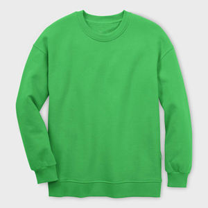 Sweat-shirt unisexe basique vert à col rond avec logo frontal, haut en polaire à manches longues, décontracté, doux, confortable, à porter tous les jours - Product Image 1