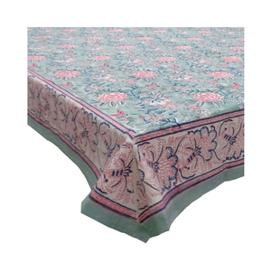 Mantel de algodón blanco hecho a mano de calidad superior bloque de mano impreso Algodón puro diseño personalizado patrón Floral cuadrado - Product Image 3