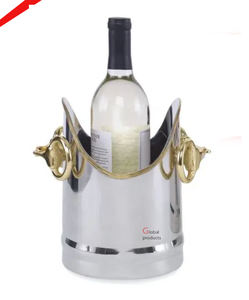 glossy look golden finished <b>metal</b> stainless steel wine chiller beverage bucket for hotel restaurant and bar - Product Image 5