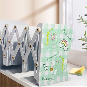 Estantería Moderna Ajustable Dino, Organizador de Libros de Metal y Madera de Bambú, Tipo Vertical para Oficina o Sala de Estar - Product Image 5