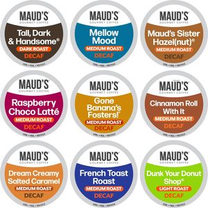 Cápsulas de Café Descafeinado Maud's, Paquete Variado de 80 Unidades, 9 Tostados y Sabores Surtidos, Café Descafeinado de Tueste Medio en Cápsulas Individuales - Product Image 5