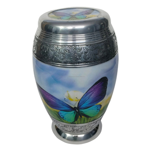 Le paradis sur terre Urnes funéraires florales pour cendres humaines Adulte pour funérailles avec urne funéraire commémorative imprimée de fleurs - Product Image 3