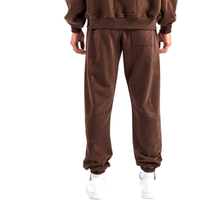 Chándales duraderos transpirables de Chocolate con capucha estilo cremallera personalizados para invierno, ropa informal a precio razonable - Product Image 5