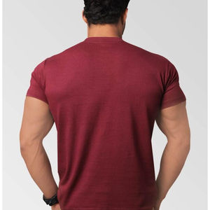 Diseño de hombro Caído su propio logotipo estampado 100% algodón camiseta personalizada cuello redondo Streetwear hombres camiseta stock - Product Image 6