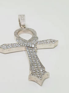 <b>Cross</b> <b>Pendant</b> Luxury <b>Silver</b> Diamond Round Cut Diamond Hip Hop <b>Cross</b> <b>Pendant</b> From PRAMUKH IMPORT AND EXPORT - Product Image 4