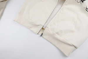 Sudadera con capucha informal para hombre 100% algodón suave estampado Digital patrón bordado cremallera completa forrado personalizado al por mayor - Product Image 3