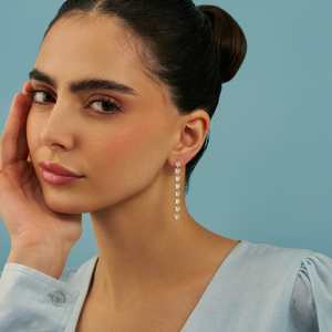 Handmade Heart-Shaped 92.5 <b>Silver</b> <b>Drop</b> <b>Earrings</b> for Wedding Occasions - Product Image 1