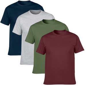 เสื้อยืดคอกลมสีพื้นสำหรับผู้ชายเสื้อคอตตอนเนื้อนุ่มระบายอากาศได้ดีดีไซน์ว่างเปล่าไซส์ใหญ่พิเศษ - Product Image 2