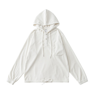 Sweat à capuche oversize en velours côtelé avec 14 boutons et grande poche pour homme avec cordon de serrage Livraison DDP - Product Image 6