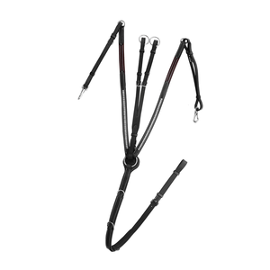 Pecho de caballo con forma de hoja acolchada, accesorio para correr, azul marino, elástico y amarillo - Product Image 1