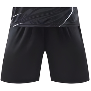 Maillot de football unisexe adulte respirant 100% polyester 180g à séchage rapide, col rond, manches courtes, personnalisable par sublimation avec noms et numéros d'équipe - Product Image 3