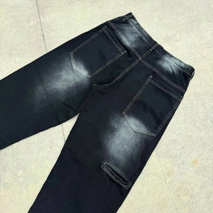 Última Moda en Jeans Casuales Holgados para Hombre, Pantalones Vaqueros de Pierna Ancha Recta Estilo Hip Hop, Mezclilla de Peso Medio, Estilo Cowboy - Product Image 6