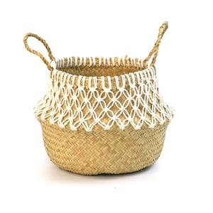Top Selling Macrame Storage Basket <b>Bedroom</b> Living Room Decoration Household <b>Accessories</b> Use <b>for</b> Contains Cloths Makeup Products - Product Image 3