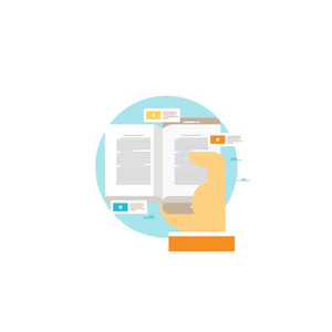 Open Book With Hand Holding Pages Educational Reading <b>Material</b> <b>Study</b> Guide Learning Resource - Product Image 1