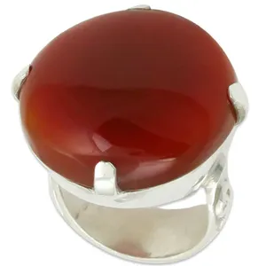 Bague de cocktail vintage Art Palace pour femme en argent 925 avec grenat naturel serti clos, idéale pour le quotidien - Product Image 2