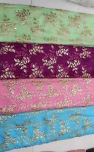 Latest Design <b>Wedding</b> Party and Festival Wear Dress Material Sequence Work Organza Fabric at Export Price - Product Image 2