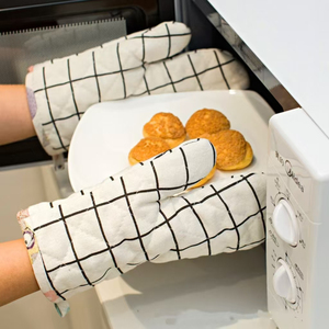 Ensemble de maniques de four en coton personnalisé pour la cuisson de torchons de cuisine textiles de maison ensemble de gants de cuisine en coton résistant à la chaleur - Product Image 5