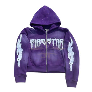 เสื้อมีฮู้ดปักลายความทุกข์สำหรับใส่กลางแจ้งเสื้อผ้าแฟชั่นใช้ในฤดูหนาว - Product Image 1