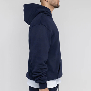 Pull à capuche surdimensionné 100% coton pour homme, poids lourd, luxe, vierge pour l'hiver, impression personnalisée, style streetwear à épaules tombantes - Product Image 5