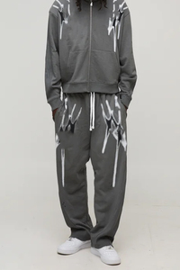 Nouveau survêtement baggy tendance, fabricant de survêtements pour hommes de haute qualité en coton, ensemble avec sweat à capuche et pantalon à fermeture éclair, ensemble deux pièces - Product Image 4