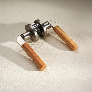 Poignée en métal de qualité supérieure avec poignée en bois, design élégant pour armoires, tiroirs, portes intérieures, décoration intérieure et meubles élégants - Product Image 3