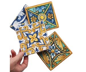 Dessous de verre en bois MDF avec impression en émail Ustensiles de cuisine personnalisés Vaisselle Tapis et tampons Dessous de verre modernes Cadeaux de pendaison de crémaillère - Product Image 1