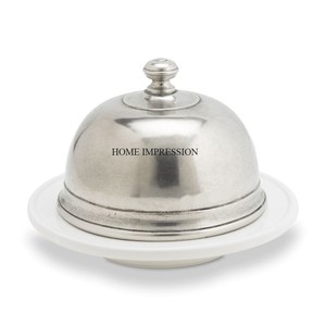 Fabricant d'aluminium forme personnalisée écologique non toxique moderne fromage beurre assiette couvercle en verre plat fait main le plus vendu - Product Image 4