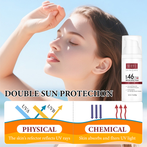 Protector Solar Coreano de Marca Privada XUEYI, Resistente al Agua, No Grasoso, Bloqueador Solar Mineral Orgánico Natural, Crema con FPS 48 - Product Image 4