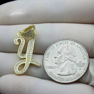 Colgante con Letra Y, Colgante de Diamante Moissanite sin Cadena, Plata de Ley 925, Estilo Iced Out, Regalo de Cumpleaños, Colgante con Letra - Product Image 3