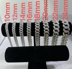 VVS Moissanite 925 Pulsera de plata esterlina 22MM 8 pulgadas Pulseras y brazalete de diamantes Chapado en oro blanco - Product Image 2