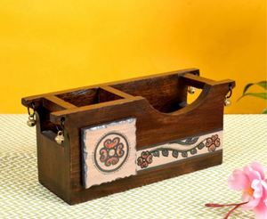 Decorative Wooden Napkin Cutlery Holder for Home Hotel Table Decoration in Wholesale Price - Product Image 2