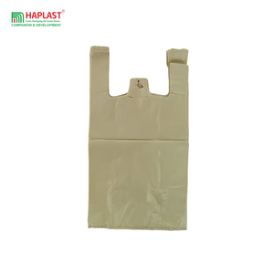 Eco-degradable Gusset camiseta embalaje logotipo personalizado impresión bolsas de plástico al por mayor para supermercado comestibles ambientalmente - Product Image 4